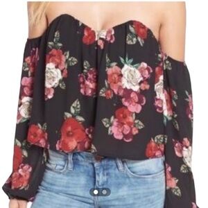 4 SI3NNA  Floral Boho Off Shoulder Blouse